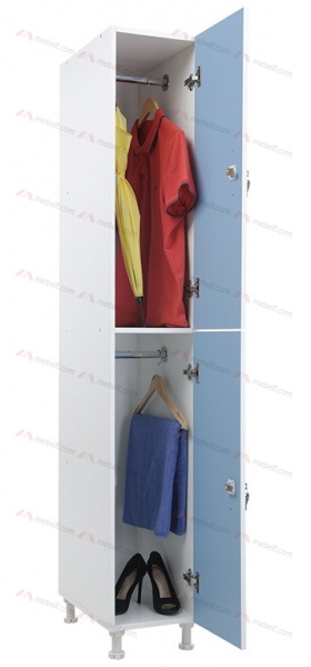 Шкаф для раздевалок WL 12-30 голубой/белый фото. Фото N3