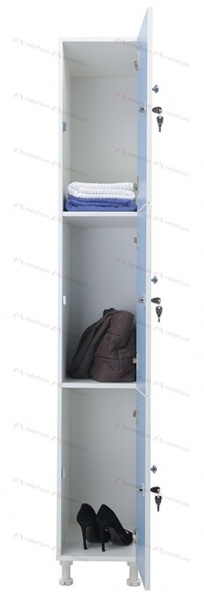 Шкаф для раздевалок WL 13-30 голубой/белый фото. Фото N3